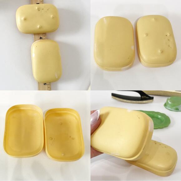 Vintage Celluloid Manicure Dragons Nail Buffer Vanity Set Tray Powder Box Lot - Picture 15 of 15